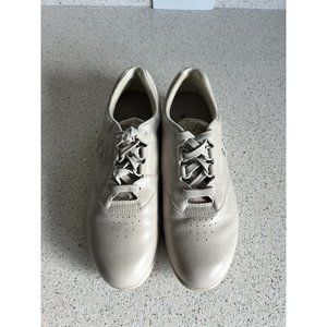 SAS Free Time Womens Tan Beige Leather Lace Up Comfort Walking Shoes Size 8.5N
